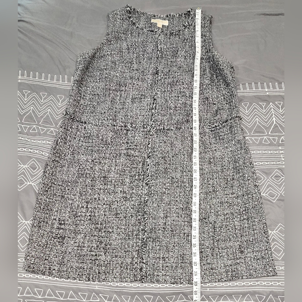 Michael Kors Black And White Tweed Shift Dress Size 14W - Picture 2 of 8